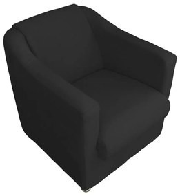 Poltrona Decorativa  Cecilia Suede Preto