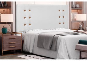 Cabeceira Cama Box Casal Queen 160cm Gênova Corano Branco - Sheep Estofados - Branco