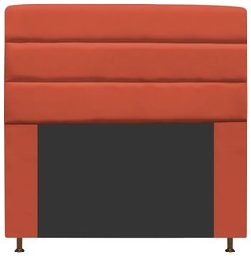 Cabeceira Estofada Turim 195 cm King Size Suede Terracota - ADJ Decor