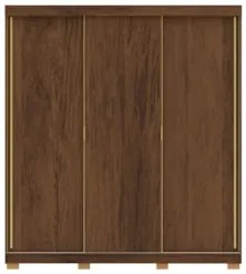 Guarda Roupa Casal 200cm 3 Portas Porto Imbuia/Fendi - Vila Rica