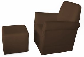 Poltrona Suzi Amamentação Balanço + Puff Suzi Suede Marrom