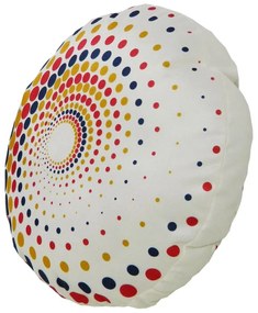 Almofada Redonda Ravi Cheia Indiana em Tons Vermelho 40x40cm - ARI-0324