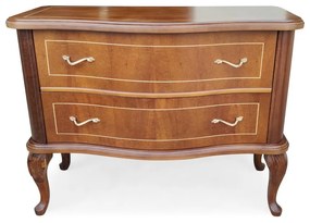 Cômoda Murano com Gavetas Madeira Maciça Marchetaria Design Clássico
