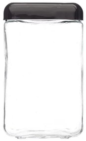 Kit 3 Potes de Vidro Tendenza 1,3L - Preto