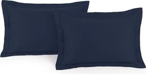 Jogo 2 Porta Travesseiros Trussardi Cetim 300 Fios Novara - Azul Siciliano  Azul Siciliano