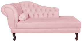 Recamier Diana 140cm Lado Direito Suede Rosa Bebê - ADJ Decor