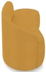 Sofá 2 Lugares Para Sala 140cm Orgânico Wendi Boucle Mostarda I01  - M