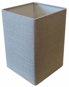 Cúpula em tecido quadrada abajur luminária cp-4007 25/16x16cm rustico cinza