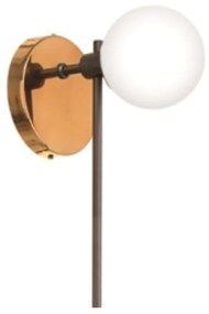 Arandela Bugle Haste Longa 18X12X65Cm Globo Ø08Cm / Ø10Cm 2Xg9 - Old A... (PRETO, FOSCO (Branco))
