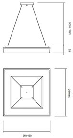 Pendente Vivaz 34X34Cm Led 24,4W Bivolt / Base Fechada | Usina 19021/3... (BT - Branco Texturizado, 3000k)