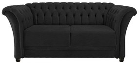 Namoradeira Chesterfield Sofia Corano Preto - ADJ Decor