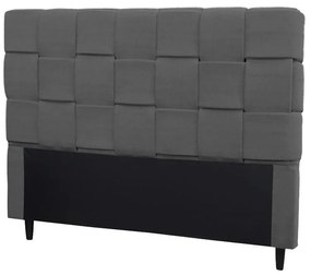 Cabeceira Cama Box Casal 140 cm Ravena Suede Cinza - Simbal - Cinza