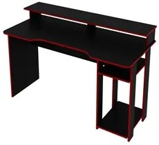 Mesa Para Computador Notebook Gamer ME4153 Preto/Vermelho - Tecno Mobi
