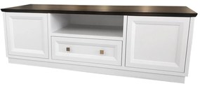 Rack Louvre M - 2m - Branco com Tampo Vintage Clássico Kleiner