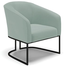 Poltrona Decorativa Industrial Preto Stella Cotelê Int/Veludo D03 - D'Rossi - Menta
