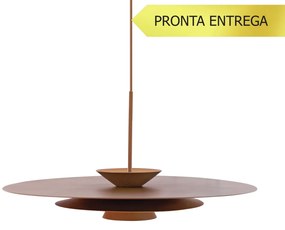 Pendente Tule Ø50X25,5Cm 1Xmr16 - Usina 25122/50 (BT - Branco Texturizado, Igual a Cor 1)