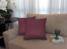 Kit 2 Almofadas Decorativas 40x40 Tecido Suede Bordô