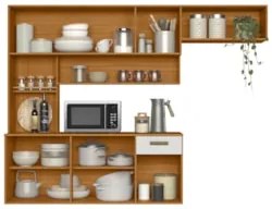 Cozinha Suspensa Lilian Freijó UV/Off Acetinado Z44         - Mpozenat