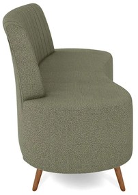 Sofá 2 Lugares Living 160cm Pé Palito Maraú Bouclê K01 - D'Rossi - Verde