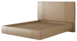 Cama Queen Flutuante Com Cabeceira 160cm Lyra Sintético Bege S05 - Mpo
