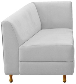 Recamier Valéria 185cm Lado Esquerdo Corano Branco - ADJ Decor