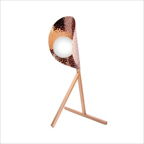 Abajur Wave 20X25X42Cm Metal Alumínio 01Xg9 - Old Artisan Abj-5718 (CORRUGADO, DOURADO FOSCO)
