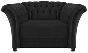 Poltrona Decorativa Chesterfield Sofia Corano Preto - ADJ Decor