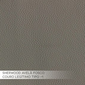 Poltrona Decorativa Reclinável Manual Moroni Couro Avelã G43 - Gran Belo