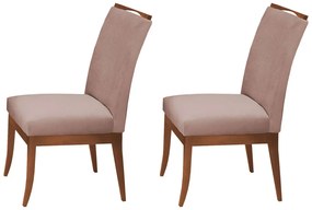 Conjunto 2 Cadeiras Sala de Jantar Lana Veludo Crepe