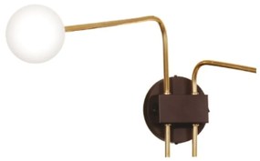 Arandela Choice Dupla Articulada 56X60X26Cm 1Xg9 / 1Xmr11 - Old Artisa... (ROSE FOSCO / COBRE BRILHO, CRISTAL (Transparente))