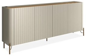 Buffet Wilmer 4 Portas com Detalhes Brise Pés Metal Redondo