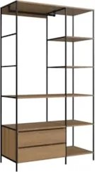 Guarda Roupa Closet Industrial 100cm 2 Gavetas Seven Mel Z54 - Mpozena