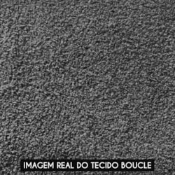 Poltrona Sala Base Industrial Preto Kit 2 Ana Bouclé Grafite - Ibiza