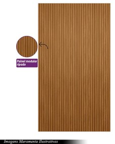 Painel Decorativo Ripado para Parede Mahalo 140x250 MDP Nature G77 - Gran Belo