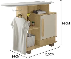 Tabua De Passar Roupas Havai Cinamomo/Off White - RV Móveis