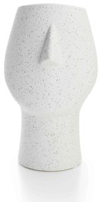 Vaso Decorativo Rosto Areia em Cerâmica 25,5x26 cm - D'Rossi