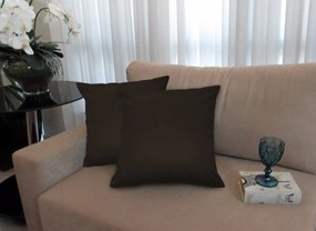 Almofada Decorativa 40x40 Tecido Suede Marrom