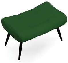 Puff Decorativo Para Sala de Estar Pés Palito Lord Veludo Luxo Verde -