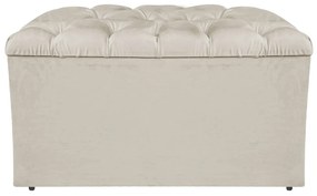 Calçadeira Estofada Liverpool 90 cm Solteiro Suede Bege - ADJ Decor