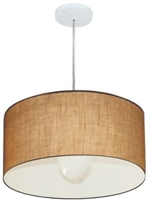 Pendente Cilíndrico Palha MJ-4203 Para Mesa de Jantar e Estar