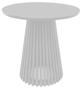 Mesa Ripada de Jantar Pop Taís Puntel - 80cm - Branco Kleiner