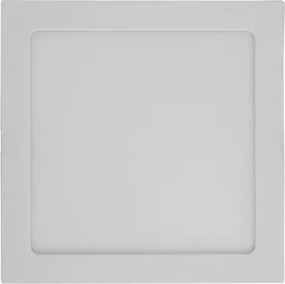 Plafon Led De Embutir Quadrado Branco 18W Panel - LED BRANCO QUENTE (3000K)