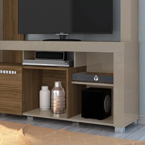 Estante de TV 50 Pol 136cm Sala de Estar Mervan Fendi/Naturale M20 - D'Rossi