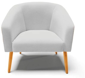Poltrona Decorativa Pé Palito Castanho kit 2 Stella Nozes/Linho Cinza D03 - D'Rossi