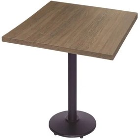 Mesa Luisiana 70 cm Tampo Imbuia Quadrado Base Ferro Pintado Preto - 39416 Sun House