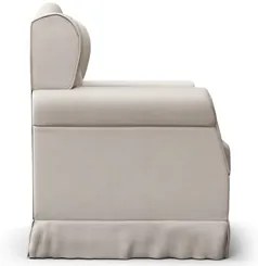 Poltrona de Amamentação Fixa com Puff Letícia Suede Bege - Phoenix