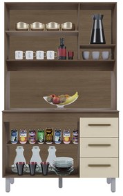 Kit Zínia 5 Portas 3 Gavetas Cozinha MB1 120cm