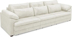 Sofá Retrátil Manual Sala de Estar Nolan Bipartido 257cm Conforto Premium em Couro Branco Manchado G58 - Gran Belo