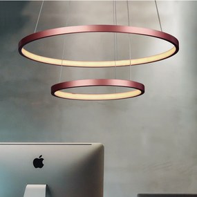 Pendente Montreal Aro Ø50X2Cm / Ø30X2Cm Led 40W 3000K Bivolt / 02 Anel... (Cobre)