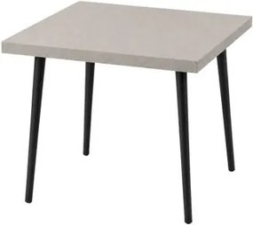Mesa Jantar Quadrada Safira 70cm MDF Camurça Pés Pretos